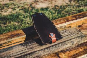 Ключница кожаная — колокольчик коричневая