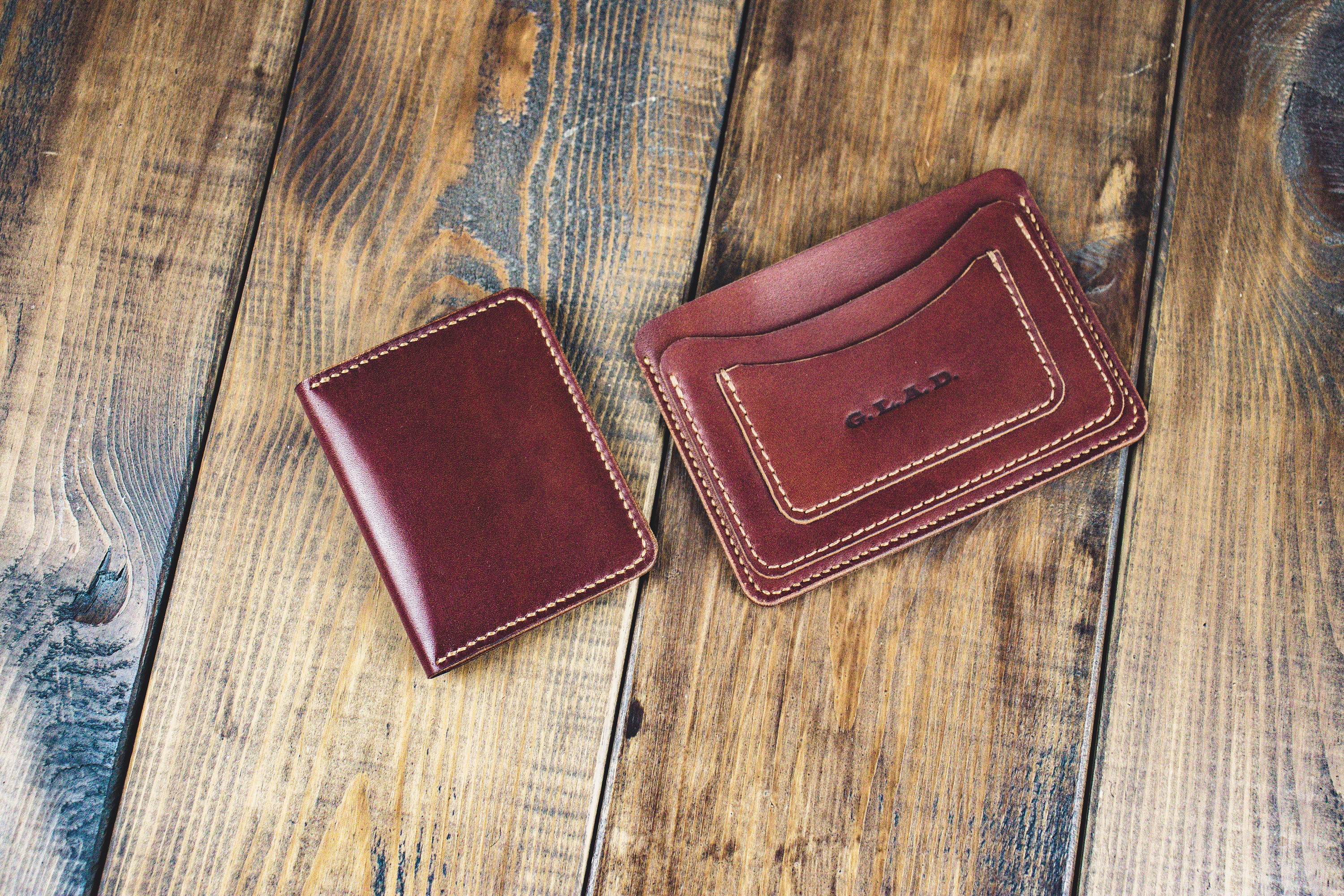 Набор: обложка-органайзер и мини-кошелек из кожи