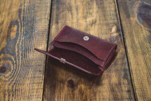 Визитница — картхолдер из кожи Бордо